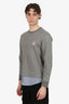 Solid Homme Grey Cotton Sweater Size 48