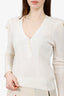 Veronica Beard White Wool Cardigan Size M