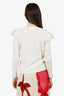 Veronica Beard White Wool Cardigan Size M
