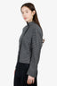 Akris Grey/Black Houndstooth Single Breasted Blazer Size 10