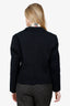 Max Mara Black Cotton Single Breasted Blazer Estimated Size S
