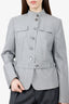 Akris Grey Wool Jacket With Belt Estimated Size S