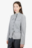 Akris Grey Wool Jacket With Belt Estimated Size S