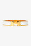 Hermès White/Gold Clic H Bracelet