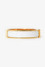 Hermès White/Gold Clic H Bracelet