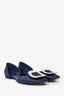 Roger Vivier Satin Chips D'Orsay Flat Size 37.5