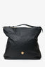 Versace Black Leather Pebbled Leather Medusa Large Hobo Shoulder Bag