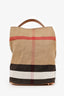 Burberry Brown House Check Canvas Ashby Bucket Bag With Pouch
