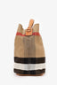 Burberry Brown House Check Canvas Ashby Bucket Bag With Pouch