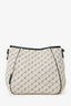 Stella McCartney Beige/Black Canvas Leather Trimmed Logo Monogram Tote