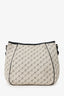 Stella McCartney Beige/Black Canvas Leather Trimmed Logo Monogram Tote