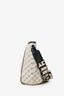 Stella McCartney Beige/Black Canvas Leather Trimmed Logo Monogram Tote