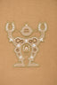 Hermès Brown Cashmere Robot Embroidered Fringe Scarf