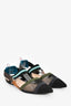 Fendi Black/Multicolour Mesh 'Colibri' Slingback Flats Size 40