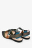 Fendi Black/Multicolour Mesh 'Colibri' Slingback Flats Size 40