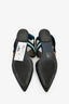Fendi Black/Multicolour Mesh 'Colibri' Slingback Flats Size 40