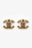 Pre-Loved Chanel™ 2016 Gold Tone CC Logo Pearl Stud Earrings