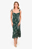 Reformation Green Floral Print Sleeveless Midi Dress Size 2