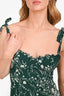 Reformation Green Floral Print Sleeveless Midi Dress Size 2