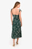 Reformation Green Floral Print Sleeveless Midi Dress Size 2