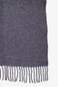 Acne Studios Wool Lilac Fringe Scarf