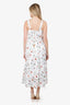 Reformation White Linen Floral Dress Size 10
