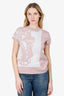 Hermès Pink Silk 'Maille Jacquard' Top Size 36
