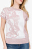 Hermès Pink Silk 'Maille Jacquard' Top Size 36