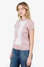 Hermès Pink Silk 'Maille Jacquard' Top Size 36