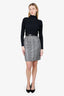 Alexander Wang Black And White Lambskin Skirt Size XS
