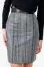 Alexander Wang Black And White Lambskin Skirt Size XS