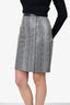 Alexander Wang Black And White Lambskin Skirt Size XS