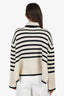 Toteme Black and White Wool-Cotton Signature Stripe Turtleneck Sweater Size S