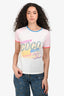 Pre-Loved Chanel™ 2017 Cotton Pink/White 'Viva Coco Cuba Libre' T-Shirt Size XS