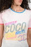 Pre-Loved Chanel™ 2017 Cotton Pink/White 'Viva Coco Cuba Libre' T-Shirt Size XS