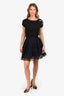 MSGM Navy Lace Floral Mini Skirt Size 40