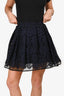 MSGM Navy Lace Floral Mini Skirt Size 40