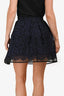 MSGM Navy Lace Floral Mini Skirt Size 40