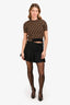 Red Valentino Black Flared Mini Skirt Size 38