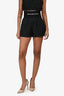 Alexander Wang Black Cotton Logo Waist Shorts Size 4