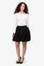 Dolce & Gabbana Black Mohair/Wool/Silk Puff Mini Skirt Size 36