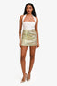 Miu Miu 2014 Green Metallic Mini Skirt Size 36