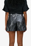 Pre-Loved Chanel™ Silver Metallic Silk Shorts Size 34