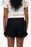 Pre-Loved Chanel™ Black Silk Blend Flared Mini Shorts Size 34
