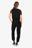 3.1 Phillip Lim Black Silk Pinned Shoulder Jumpsuit Size 0