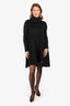 Louis Vuitton Dark Grey Wool/Mohair Turtleneck Dress Size XS