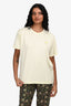 Acne Studios Light Neon Yellow Cotton Face T-Shirt Size S