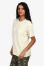 Acne Studios Light Neon Yellow Cotton Face T-Shirt Size S