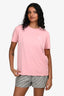 Acne Studios Baby Pink Cotton Face T-Shirt Size S