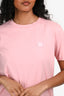Acne Studios Baby Pink Cotton Face T-Shirt Size S